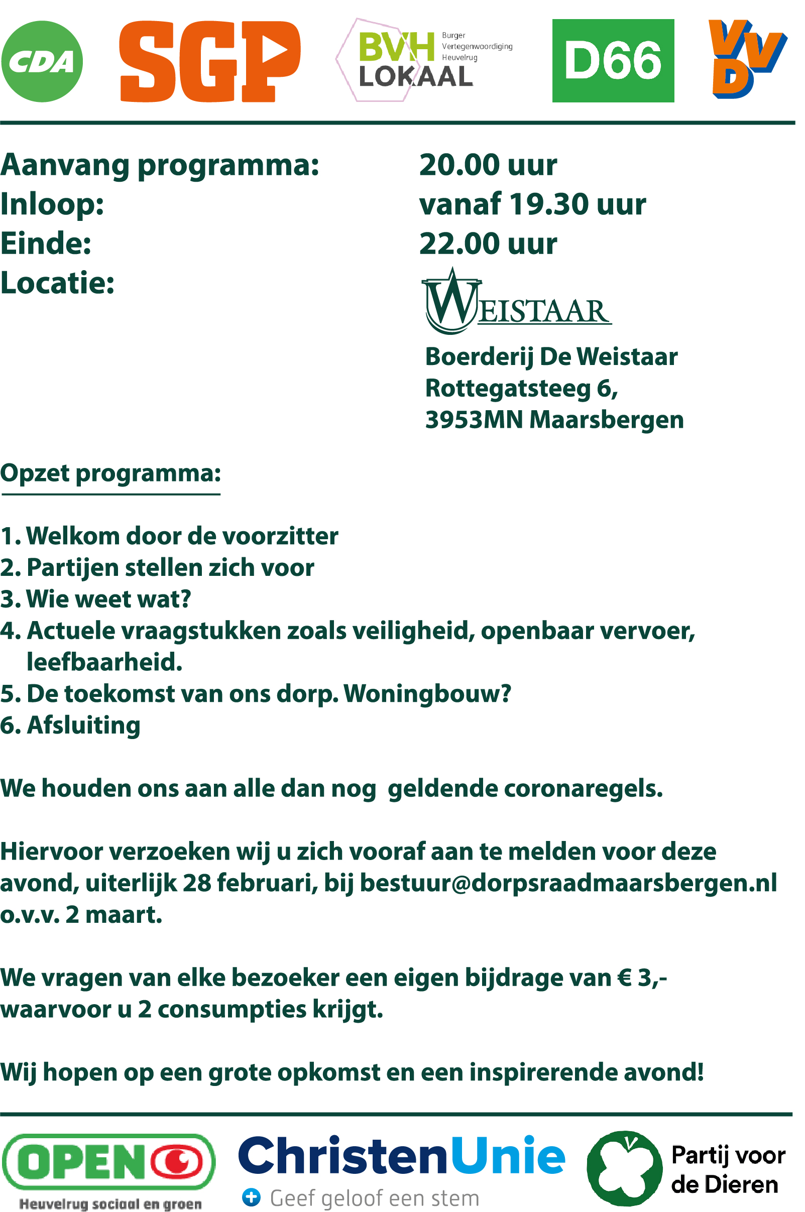 Flyer Maarsbergen in gesprek met politiek 02-03-2022 - 02