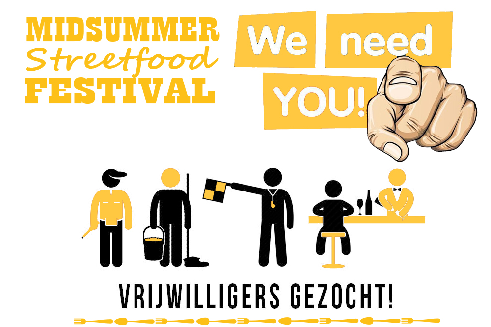 Vrijwilligers gezocht voor het Streetfood Festival op 2 juli